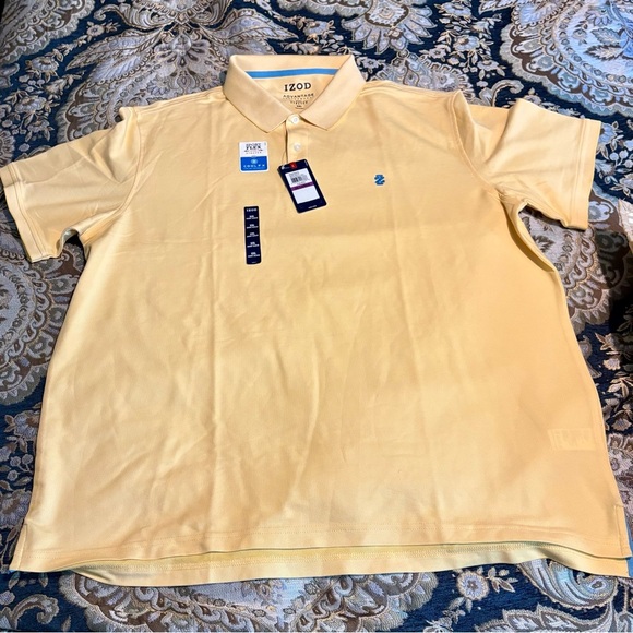 🆕 IZOD Men's Yellow Polo Shirt 2X - Picture 7 of 9